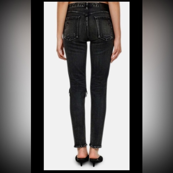 Moussy Vintage Lenwood Skinny Leg Jeans-Color Black- Mid-Rise-4 Pockets-… - Picture 10 of 10
